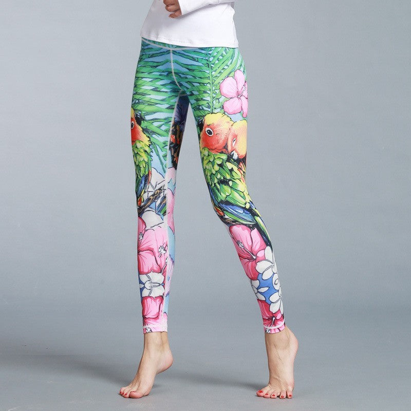 Women's Yoga Leggings – Outdoor Sport Printed Tights