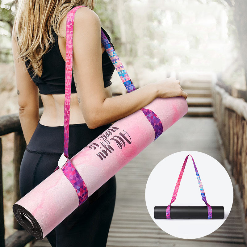 Pure Cotton Yoga Mat Strap with Colorful Print