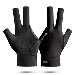 Full-Finger Billiard Gloves Non-Slip Billiard Training Gloves Left/Right Hand Three Finger Snooker Elasticity Sports Accessories