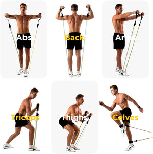 300Lb Fitness Booty Resistance Elastic Band Workout for Training Home Exercise Sport Gym Dumbbell Harness Set Expander Equipment