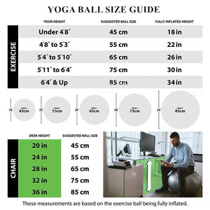 PVC Fitness Balls Yoga Ball Thickened Explosion-Proof Exercise Home Gym Pilates Equipment Balance Ball 45Cm/55Cm/65Cm/75Cm/85Cm