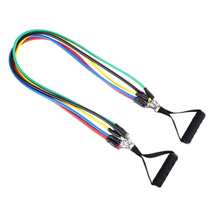 11Pcs/Set Pull Rope, Resistance Bands, Portable Fitness Equipment, Ankle Strap, Chest Expander, Elastic Exercise Band