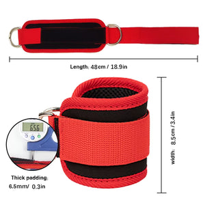 Fitness Ankle Straps Adjustable D-Ring Support Cuffs Gym Leg Strength Workouts Pulley with Buckle Sports Guard Safety Abductors