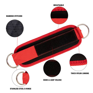 Fitness Ankle Straps Adjustable D-Ring Support Cuffs Gym Leg Strength Workouts Pulley with Buckle Sports Guard Safety Abductors