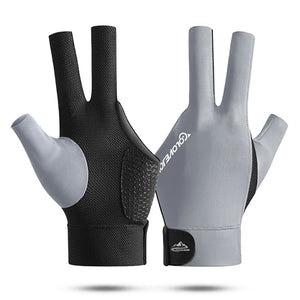 Full-Finger Billiard Gloves Non-Slip Billiard Training Gloves Left/Right Hand Three Finger Snooker Elasticity Sports Accessories