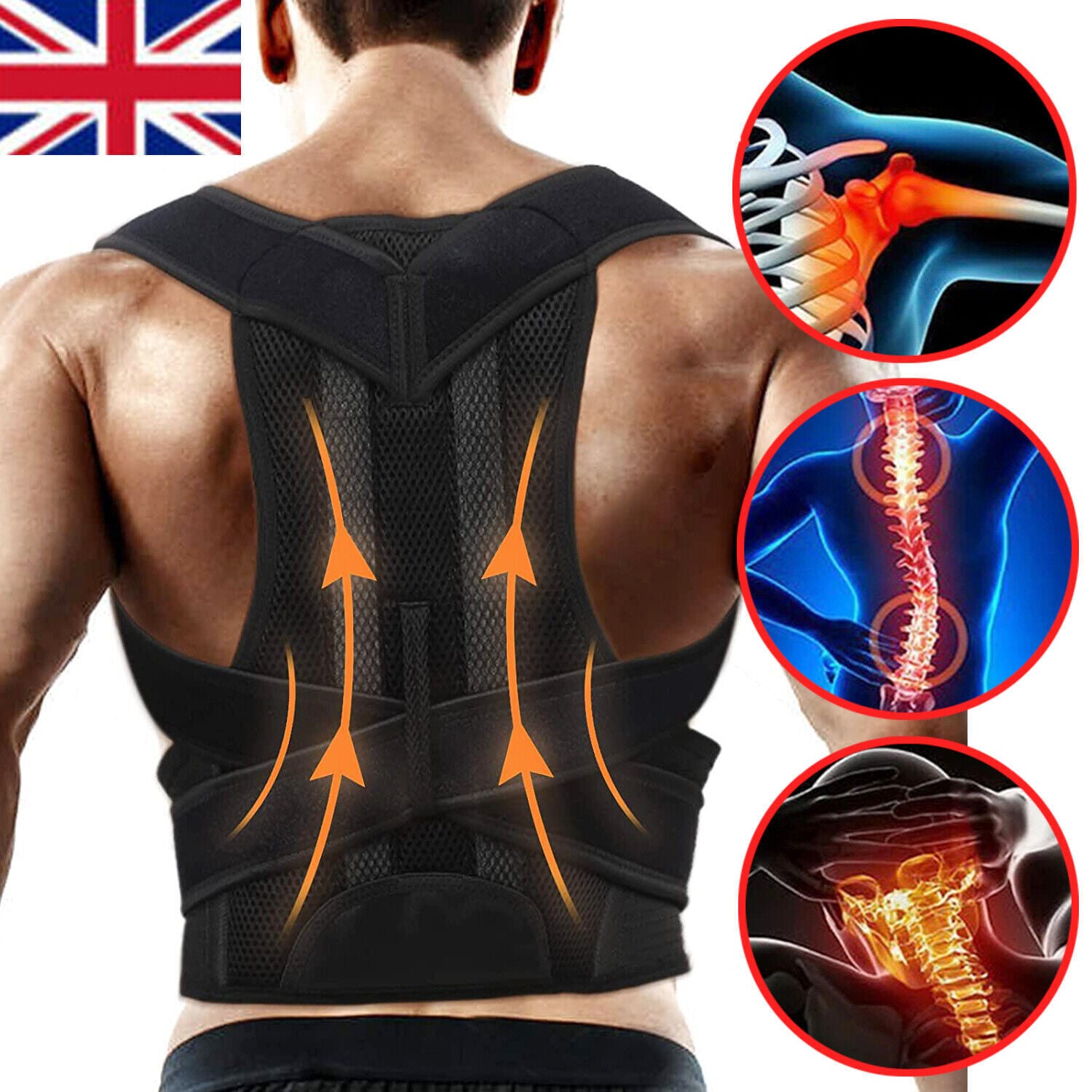 Adjustable Posture Corrector Back Brace Support