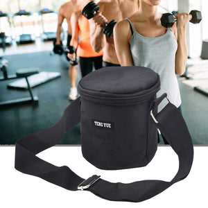 Black Dumbbell Plates Bag Heavy Duty Portable Carrying Bag Adjustable Strap