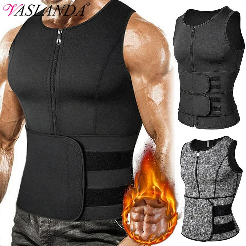 Men Shapewear Waist Trainer Sauna Suit Sweat Vest Slimming Underwear Weight Loss Shirt Fat Burner Workout Tank Tops Body Shaper