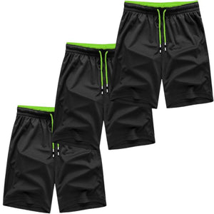 3PCS Men'S Athletic Shorts, Quick-Dry Jersey Shorts, Pull-On Knit Shorts with Pockets, Knit Gym Shorts