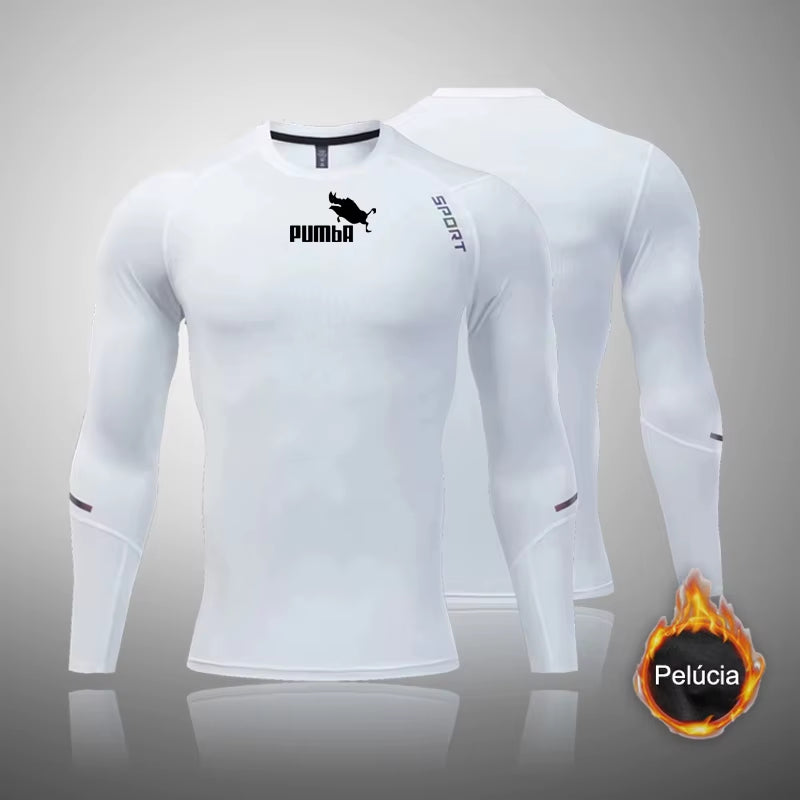 Winter Fleece Thermal Underwear Sets Men'S Long Johns Compression Sports Underwear Warm Base Layer Track Suit Men Sportswear