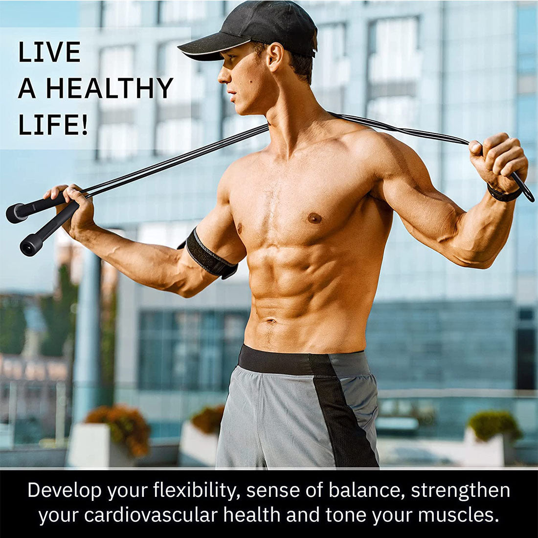 Adjustable PVC Skipping Rope for All Ages