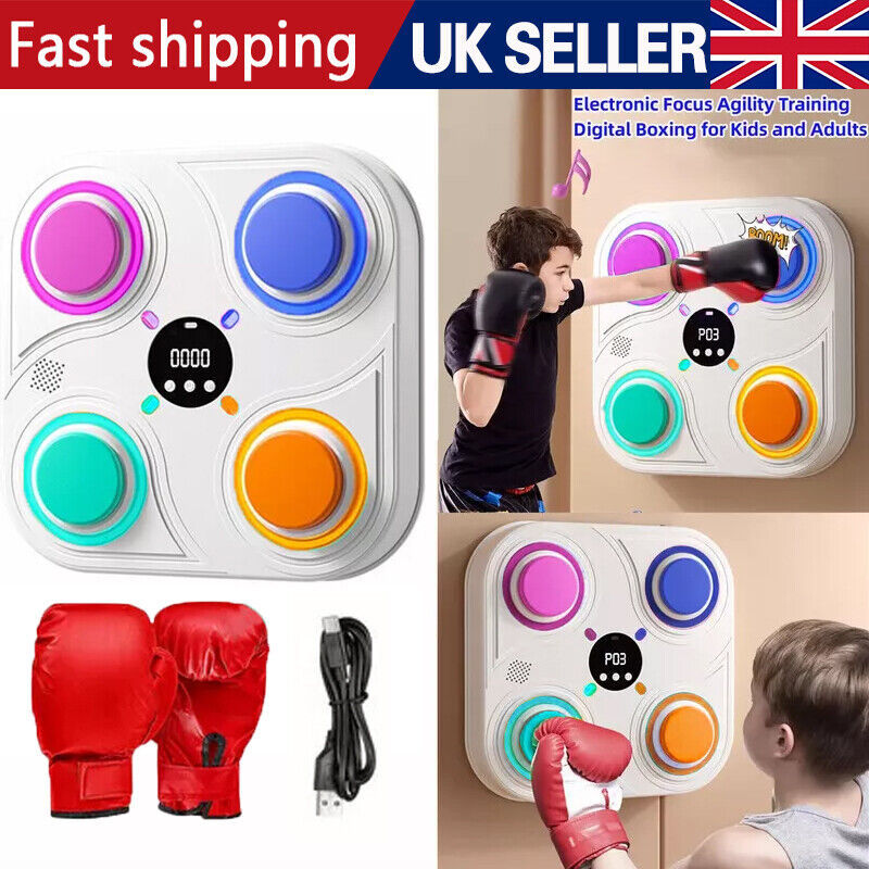 Smart Boxing Music Machine with LED & Bluetooth
