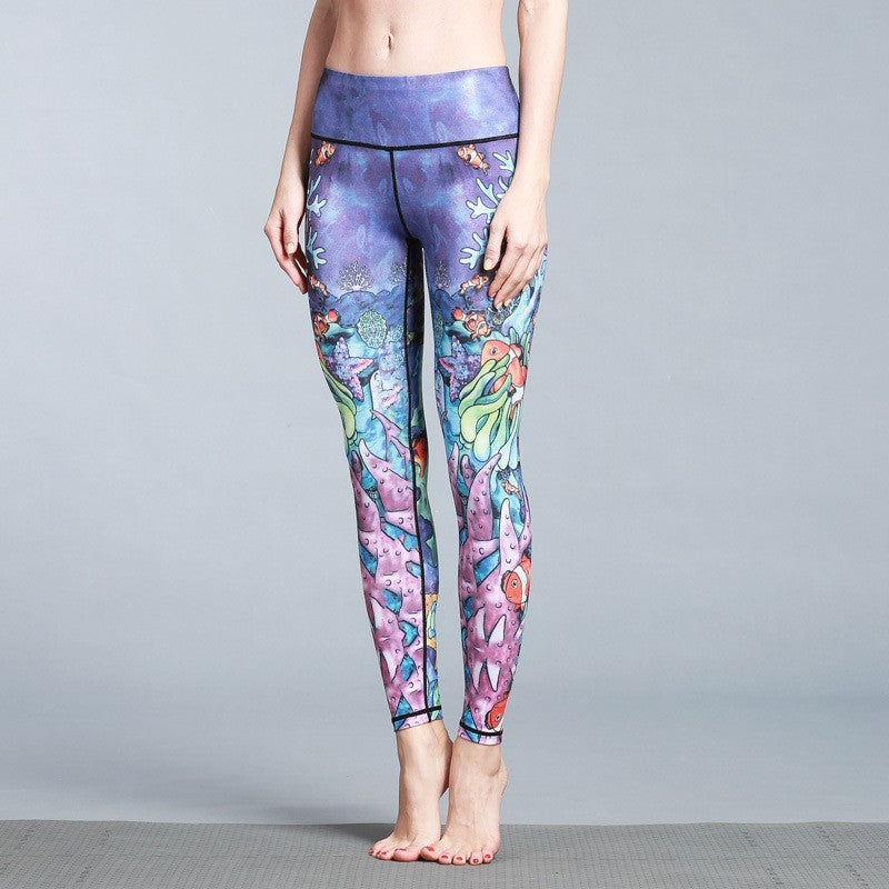 Women's Yoga Leggings – Outdoor Sport Printed Tights