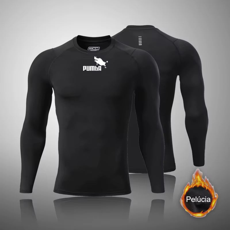 Winter Fleece Thermal Underwear Sets Men'S Long Johns Compression Sports Underwear Warm Base Layer Track Suit Men Sportswear