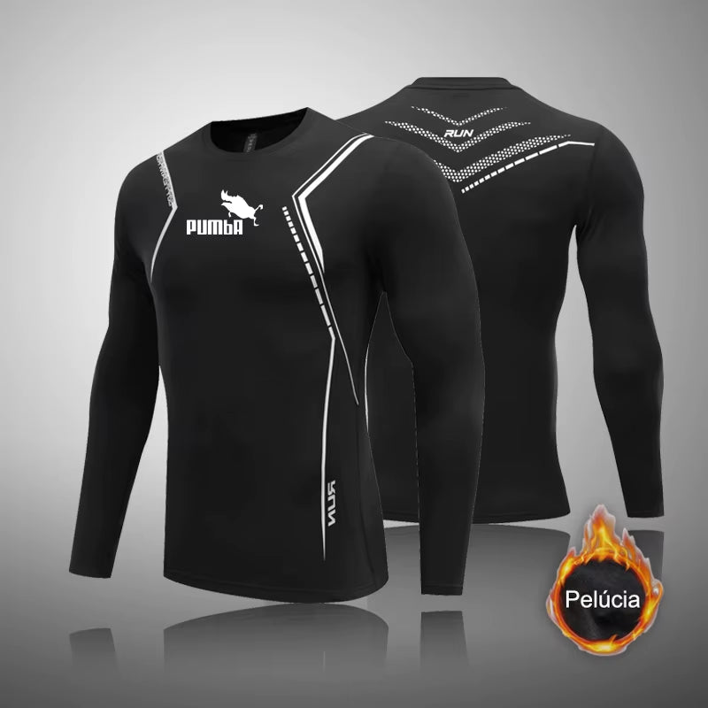 Winter Fleece Thermal Underwear Sets Men'S Long Johns Compression Sports Underwear Warm Base Layer Track Suit Men Sportswear