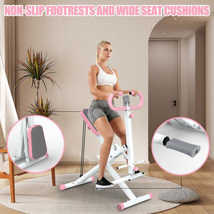 [Fahuac] Squat Machine for Home,Ride & Rowing Machine for Botty Glutes Butt Thighs,Ab Back/Leg Press Hip Thrust,330Lbs Foldable Exercise Equipment