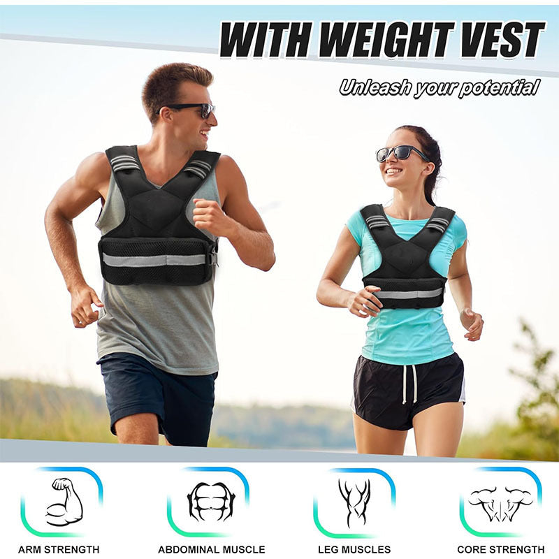 Adjustable Reflective Weight Vest – Fitness Gear