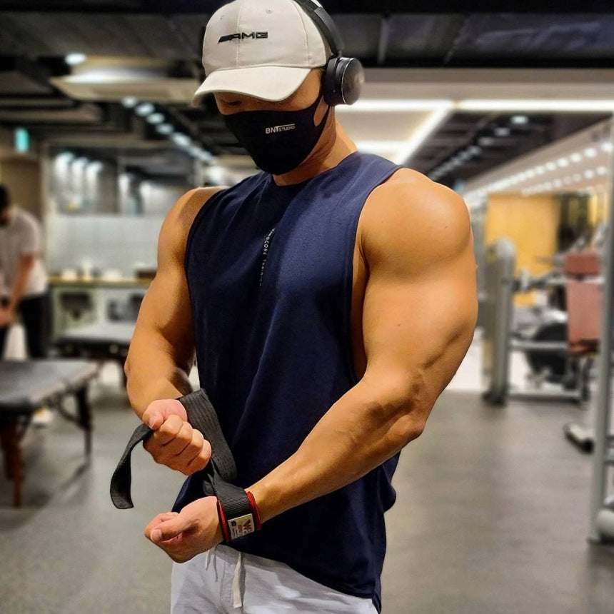 Men's Elastic Fitness Vest Loose Waistcoat
