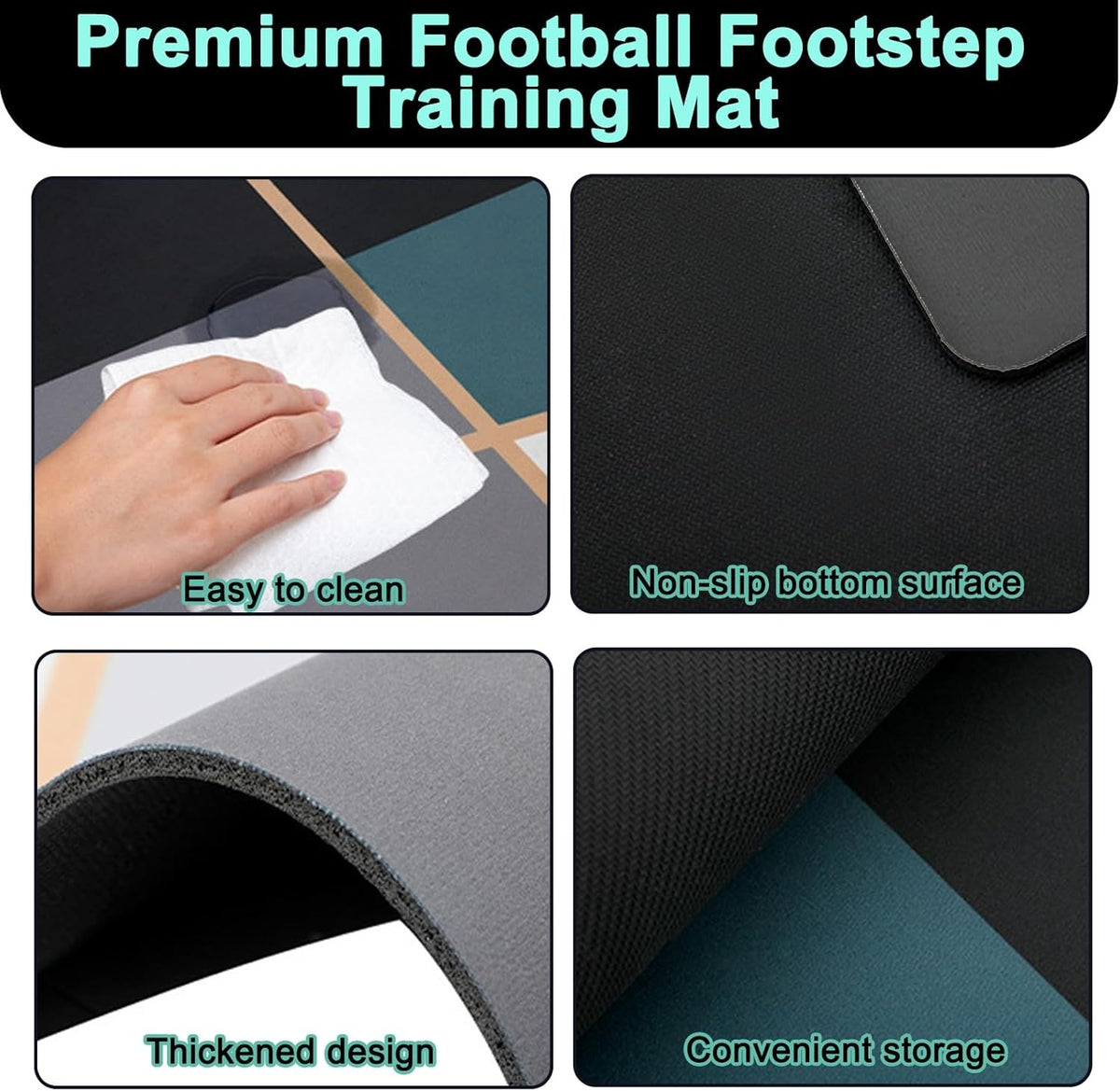 Non-Slip Soccer Training Mat for Solo Practice