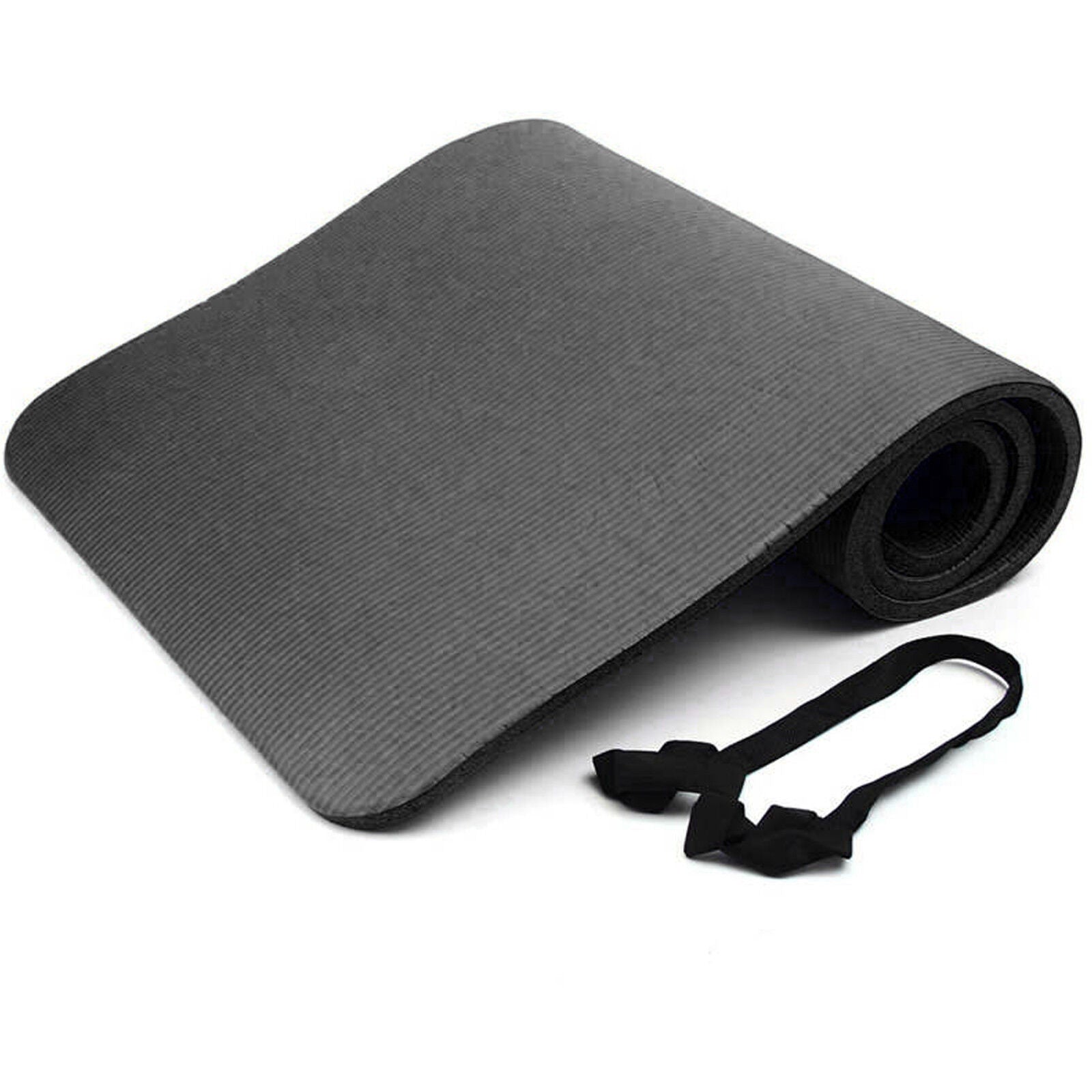 YOGA MAT 10MM THICK EXERCISE MAT GYM WORKOUT FITNESS PILATES HOME NON SLIP NBR