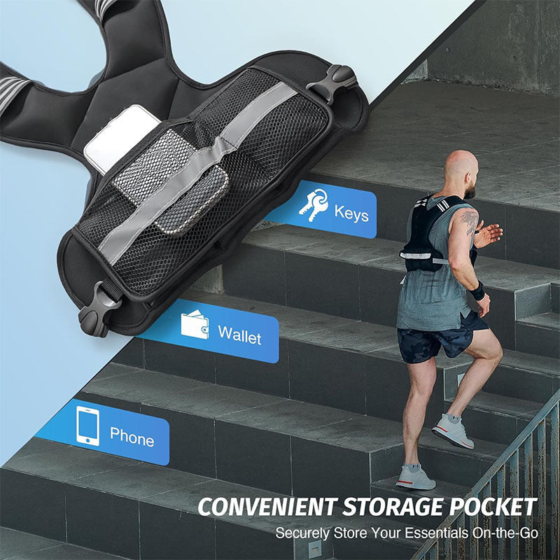 Adjustable Reflective Weight Vest – Fitness Gear